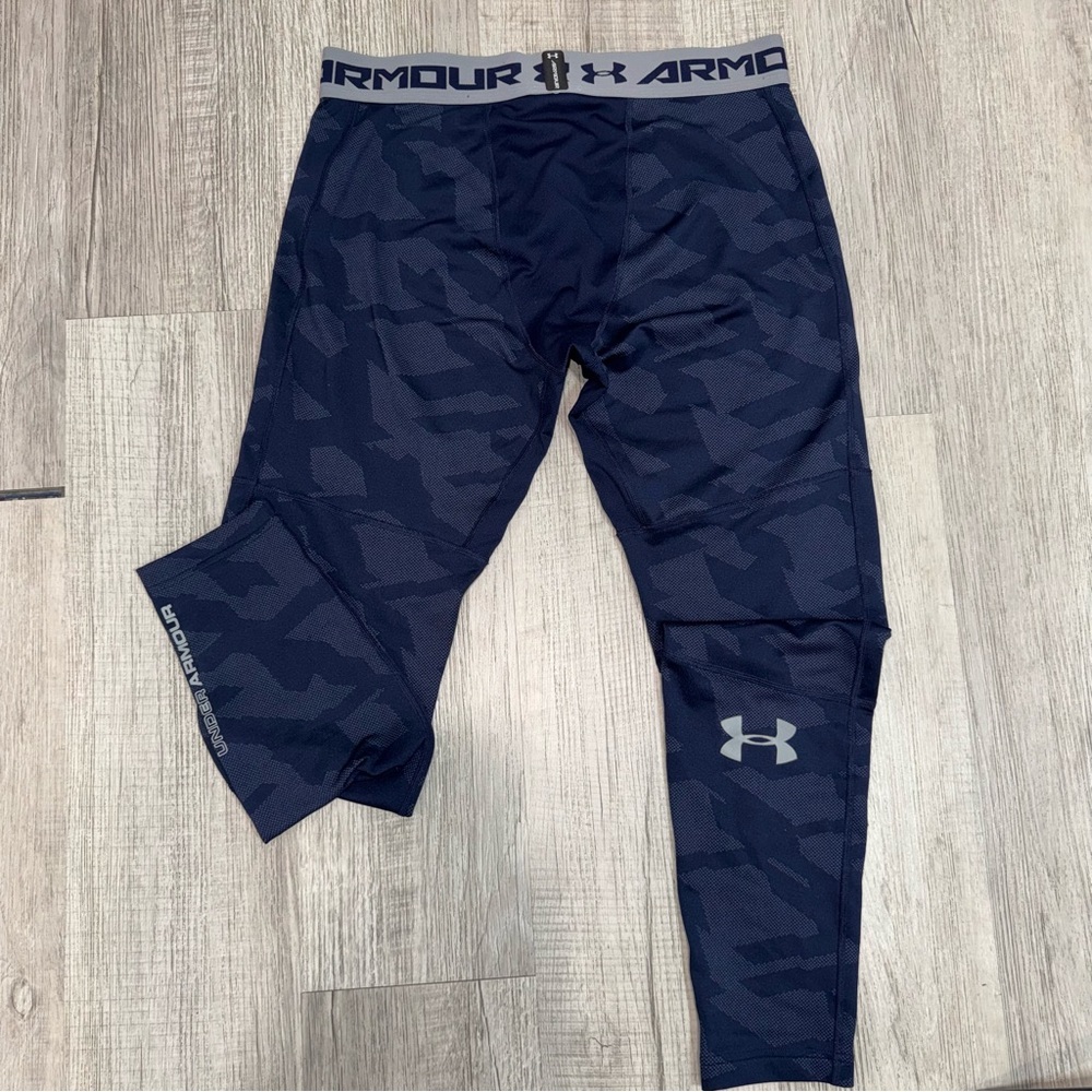 Under Armour Men's XL ColdGear Compression Pants Navy Blue Style 1285092